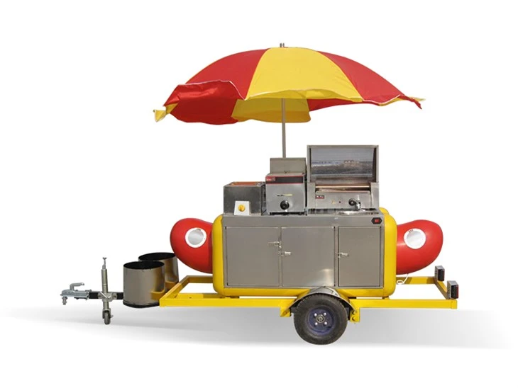 Carrito de hot dog con parrilla a la venta